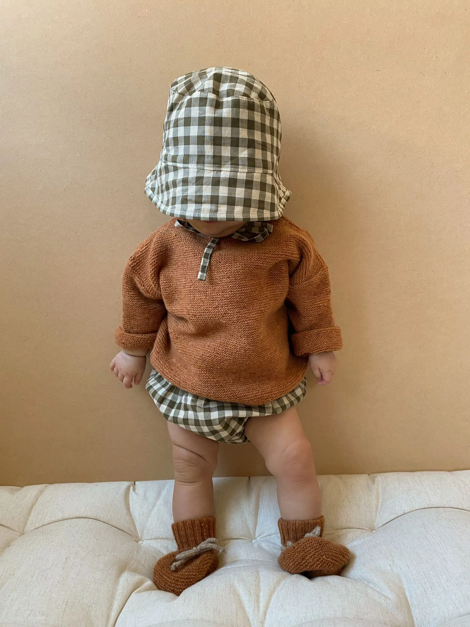 Pecan Shoulder Button Wool Jumper - Image 3