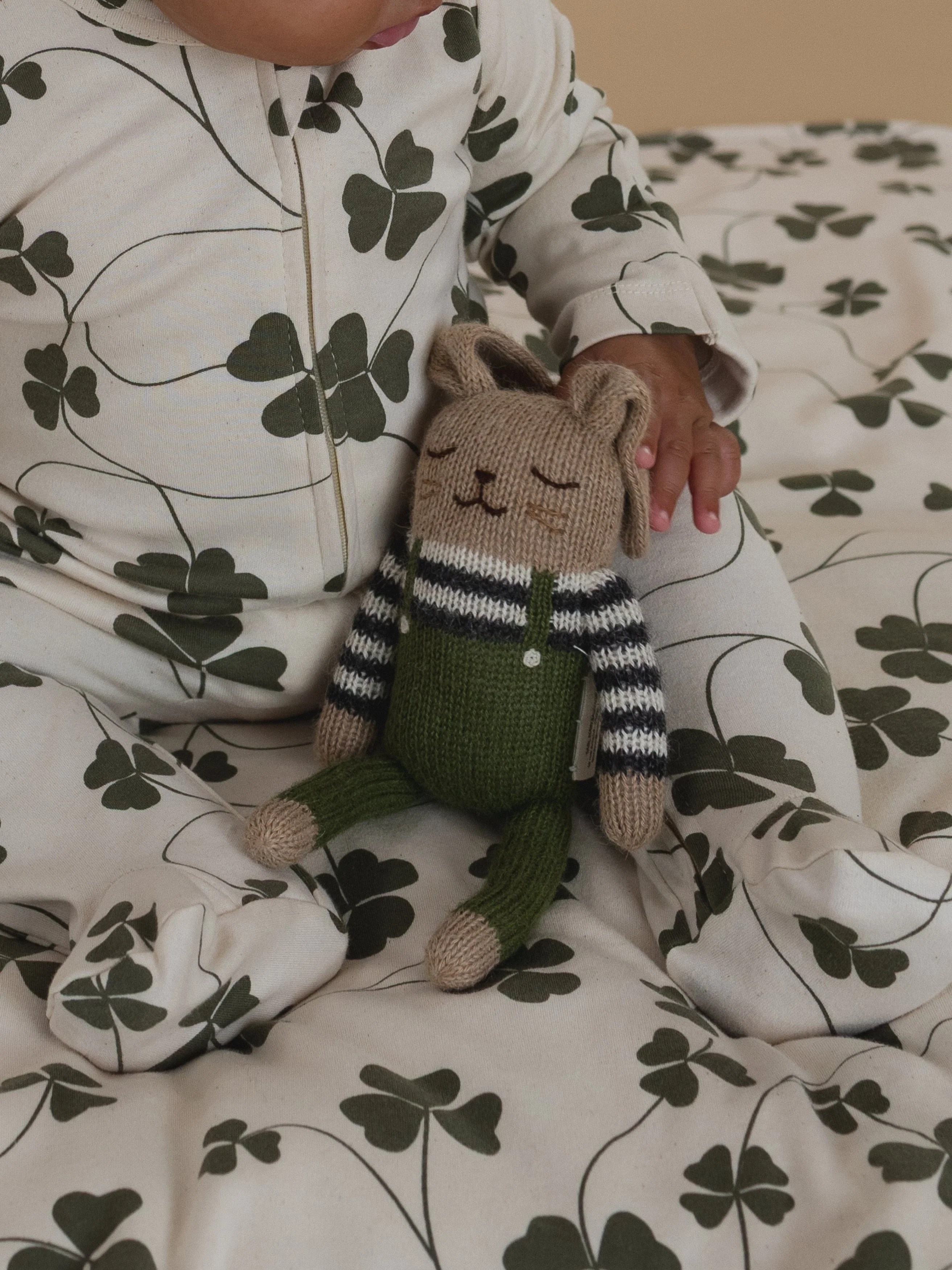Bunny Soft Toy - Olive Overalls - Image 3