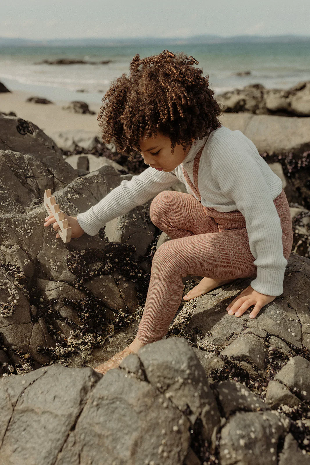 Caramel Footless Tights with braces - Image 3