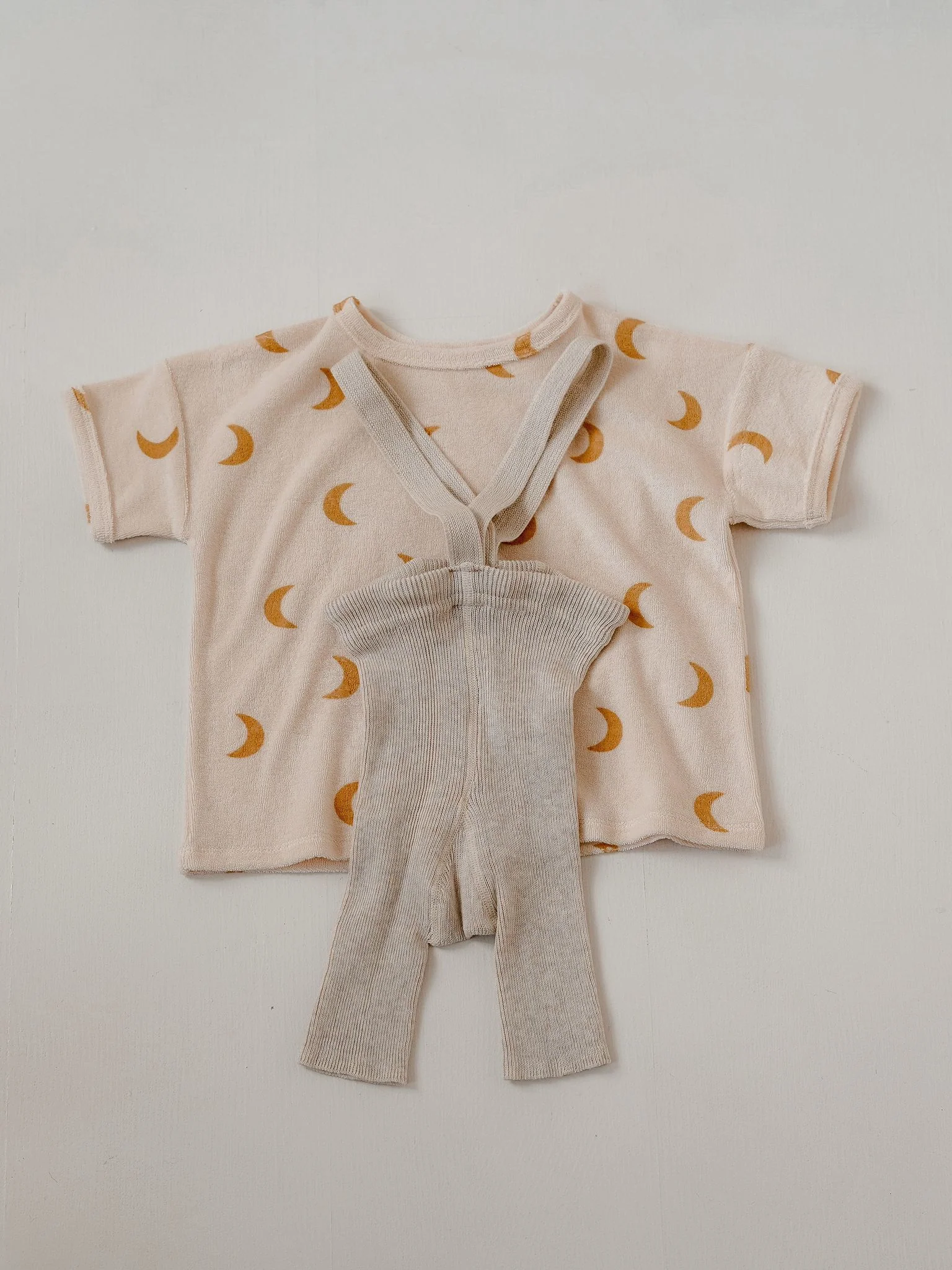 Cream Short Cotton Tights - Image 4