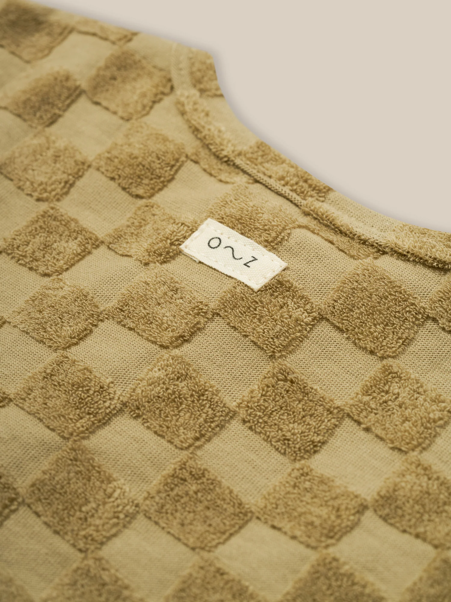 Dusky Checkerboard Terry Boxy T-Shirt - Image 3