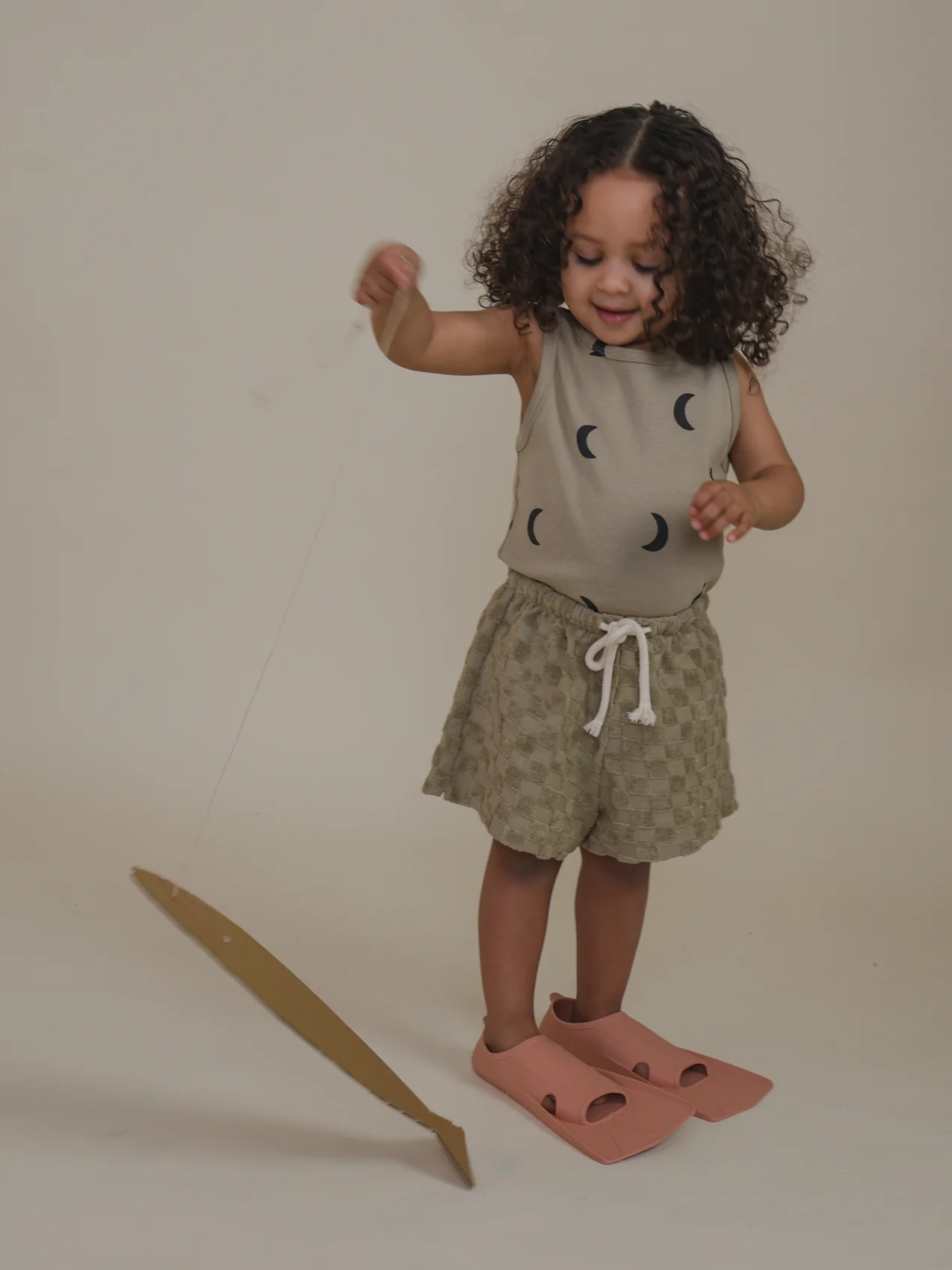 Dusky Checkerboard Terry Rope Shorts - Image 4