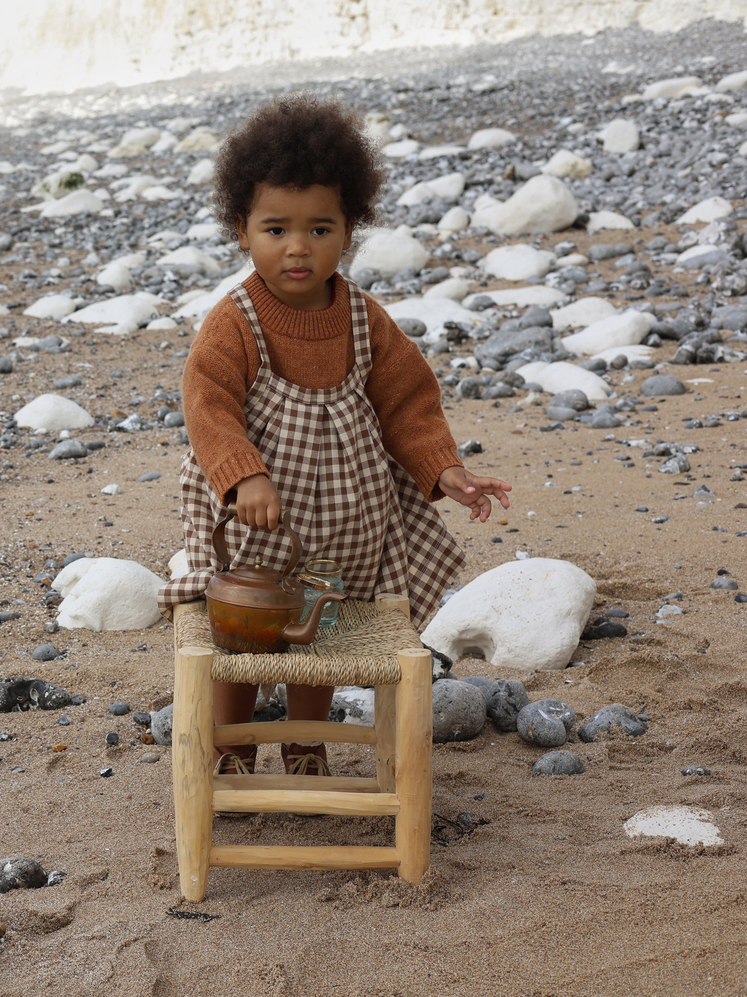 Chestnut Gingham Tribe Skirt - Image 3