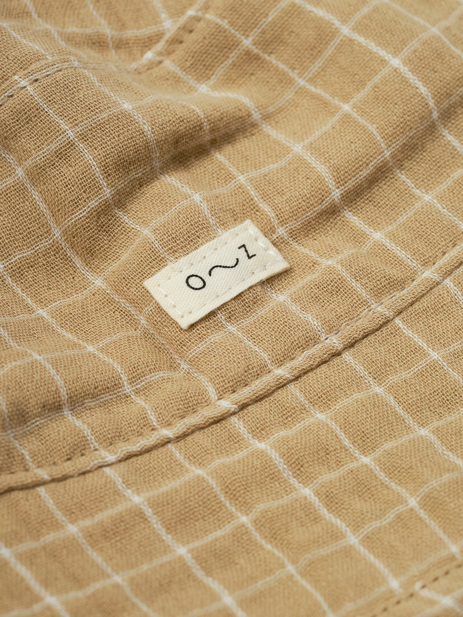 Grid Check Wheat Bucket Sun Hat - Image 3