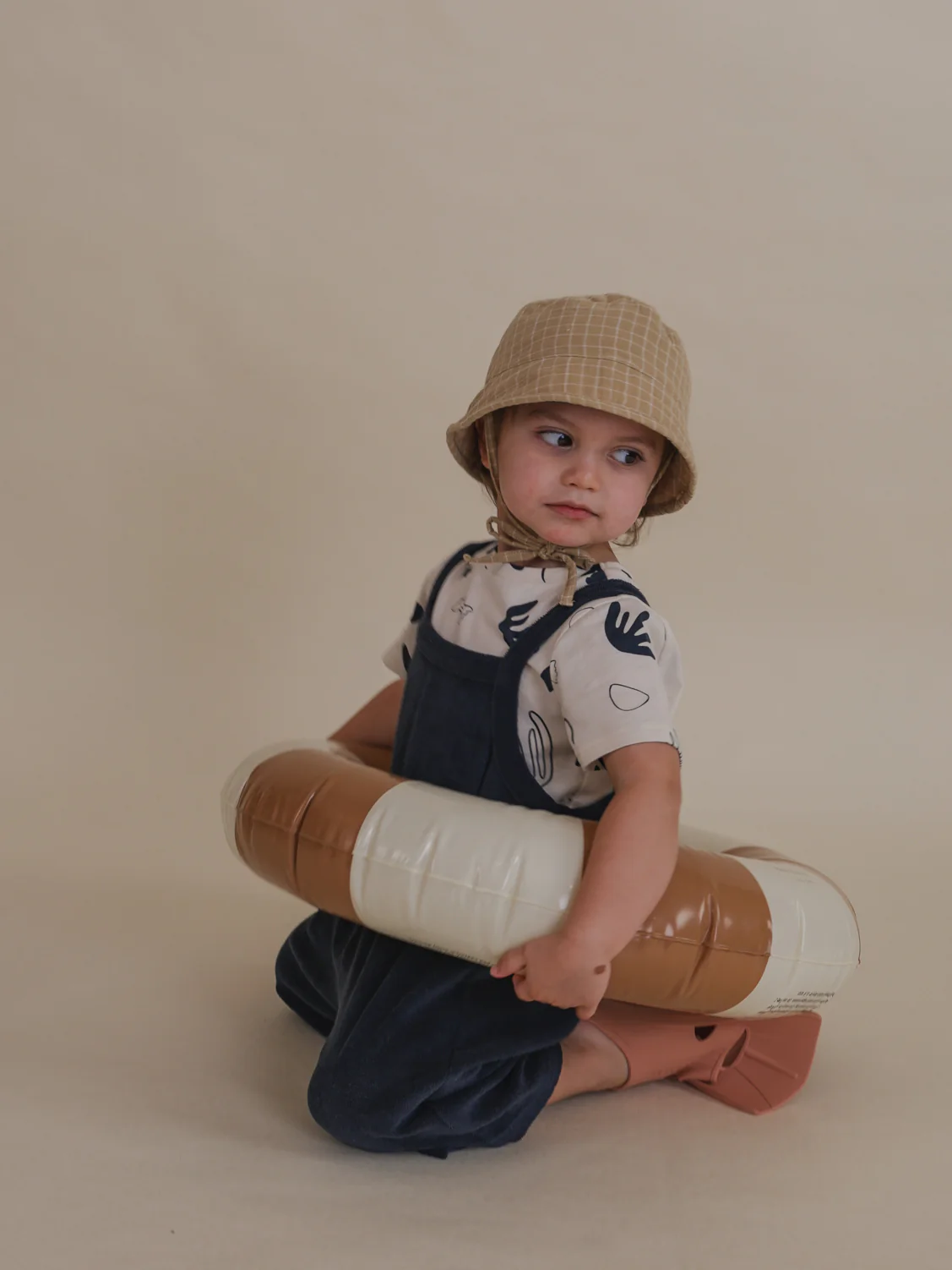 Grid Check Wheat Bucket Sun Hat - Image 6