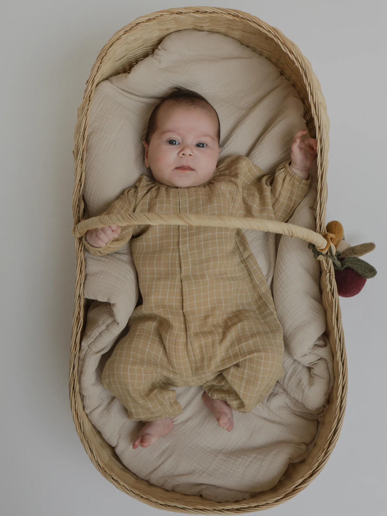 Grid Check Wheat Onesie - Image 4