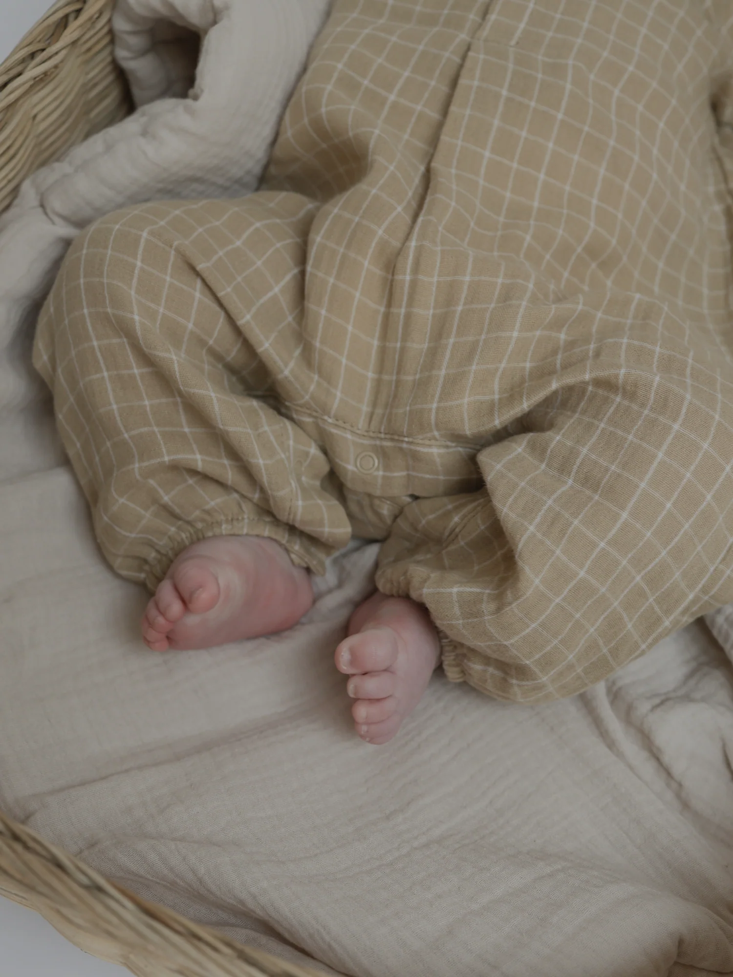 Grid Check Wheat Onesie - Image 5