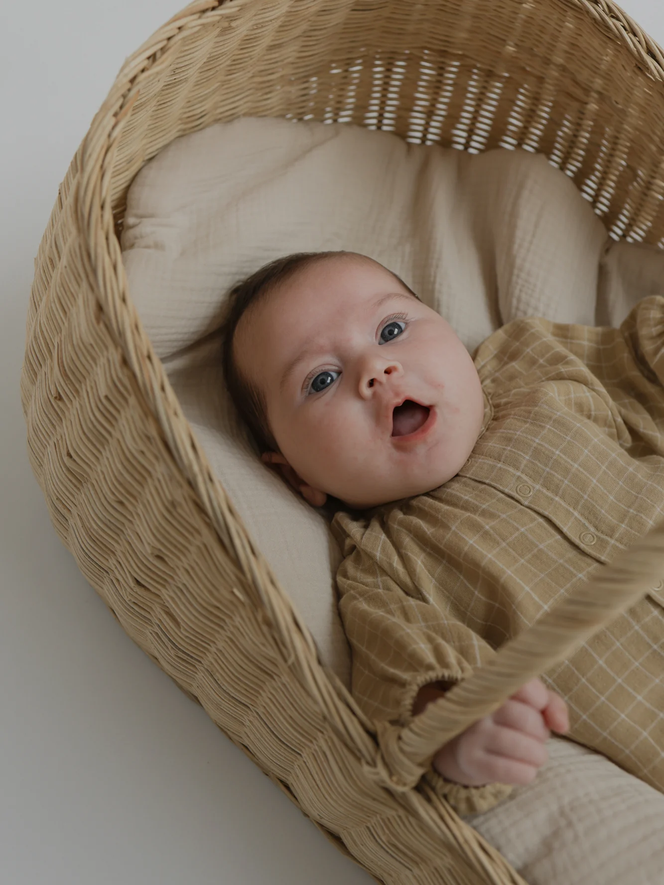 Grid Check Wheat Onesie - Image 7