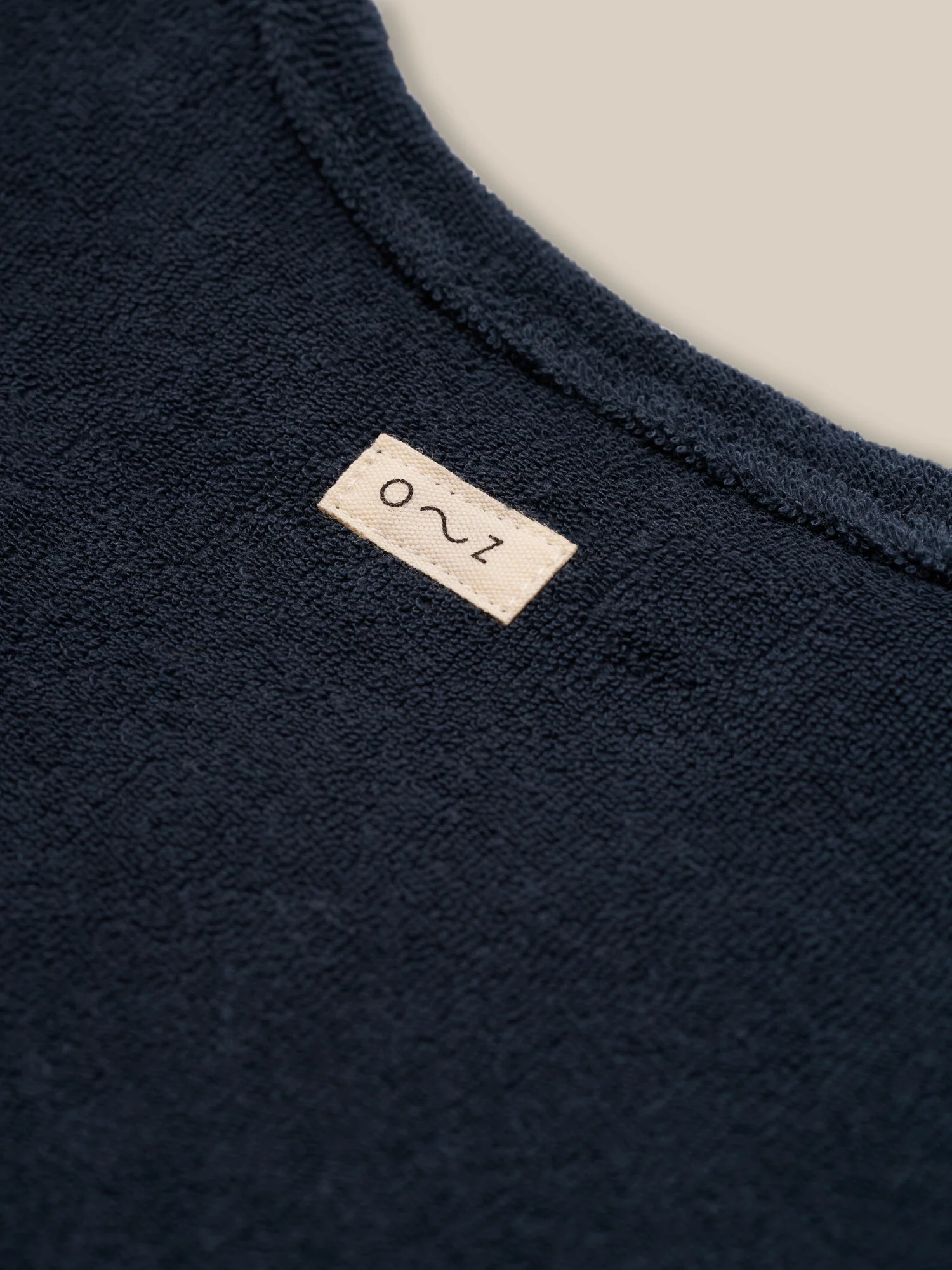 Navy Terry Boxy T-Shirt - Image 3
