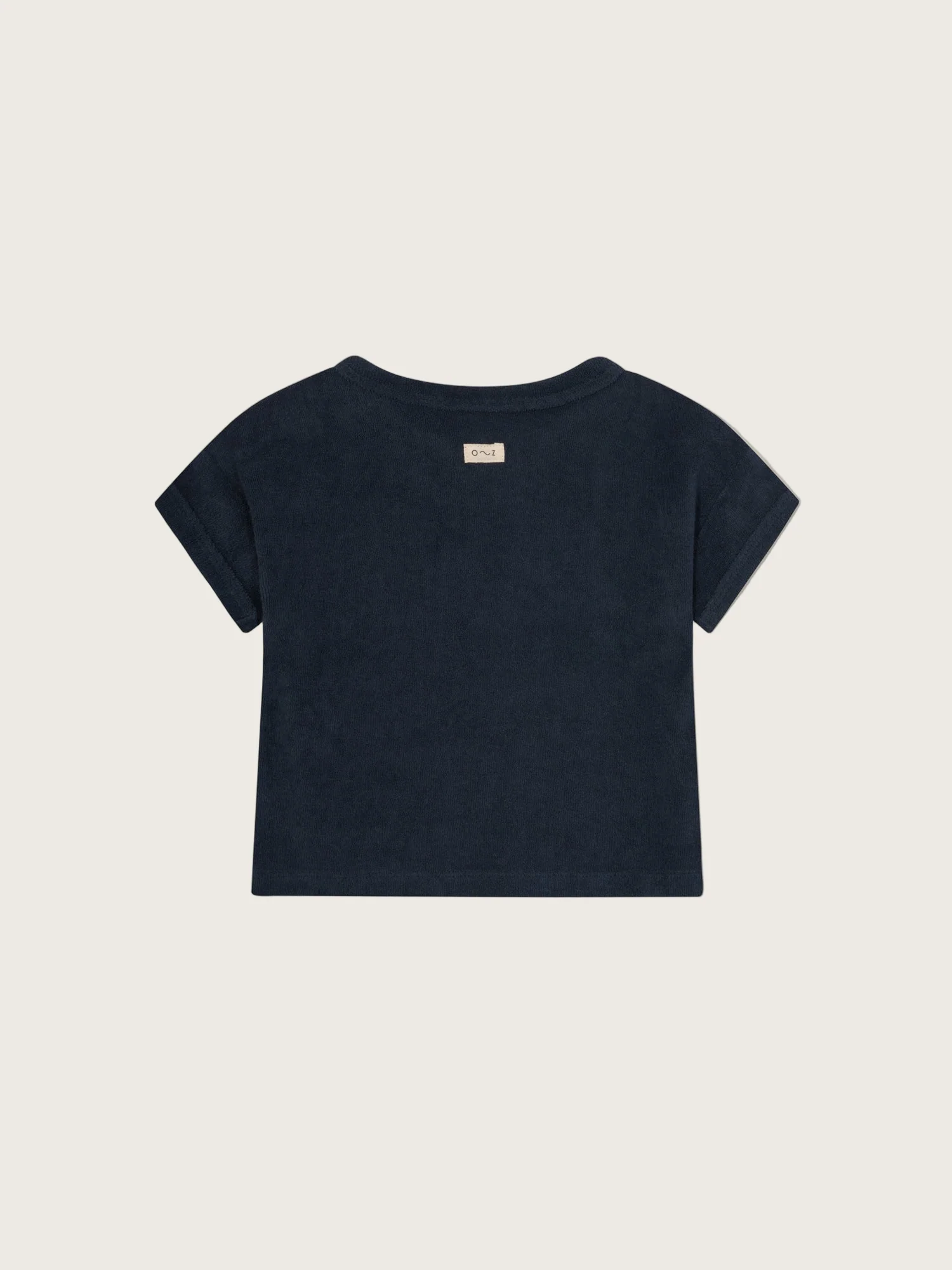 Navy Terry Boxy T-Shirt - Image 8