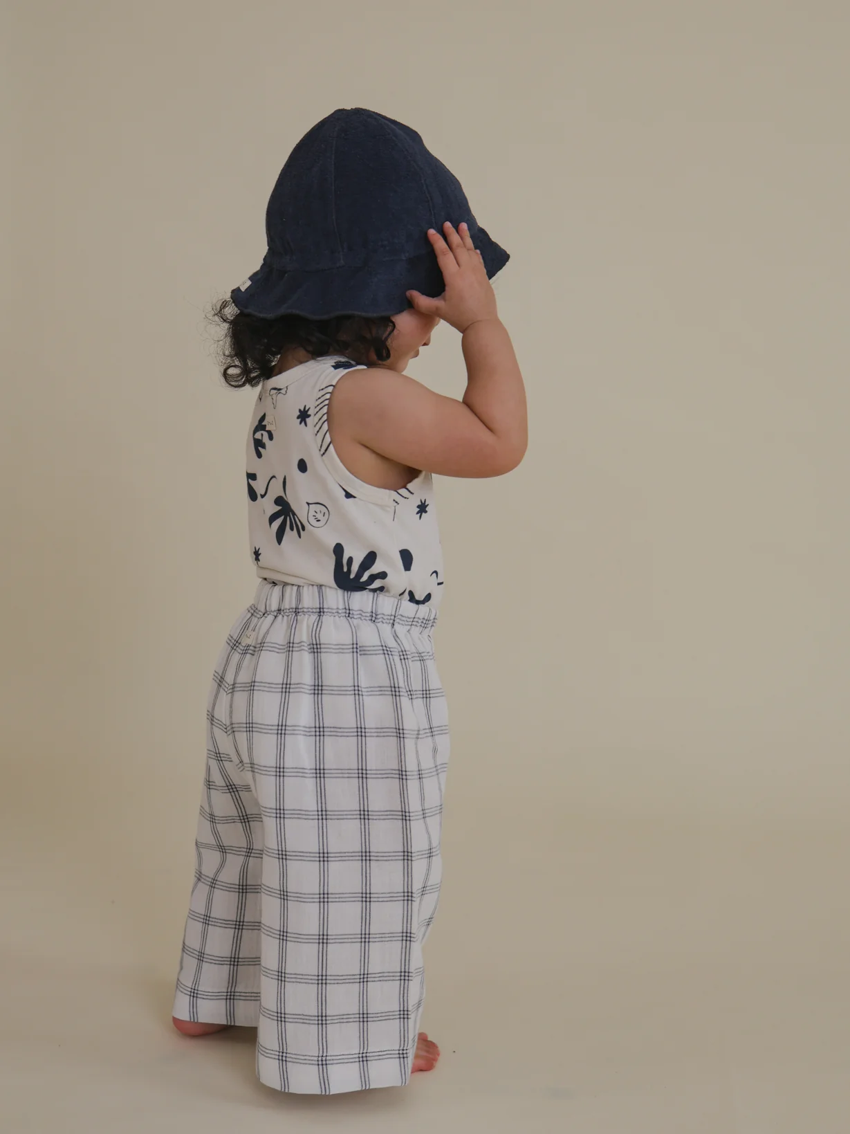 Navy Terry Sun Hat - Image 4