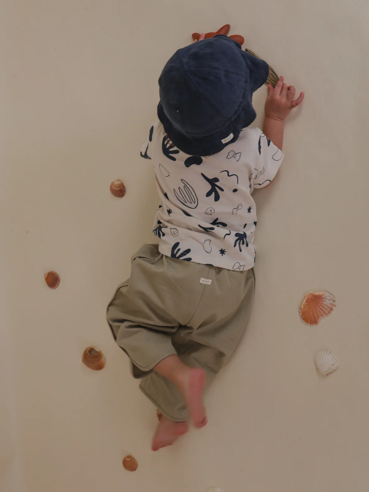 Navy Terry Sun Hat - Image 6