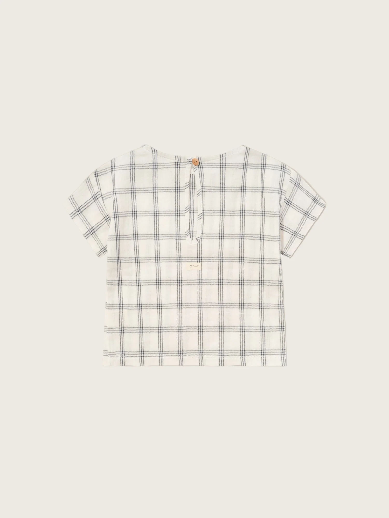 Navy Window Check Boxy T-Shirt - Image 6
