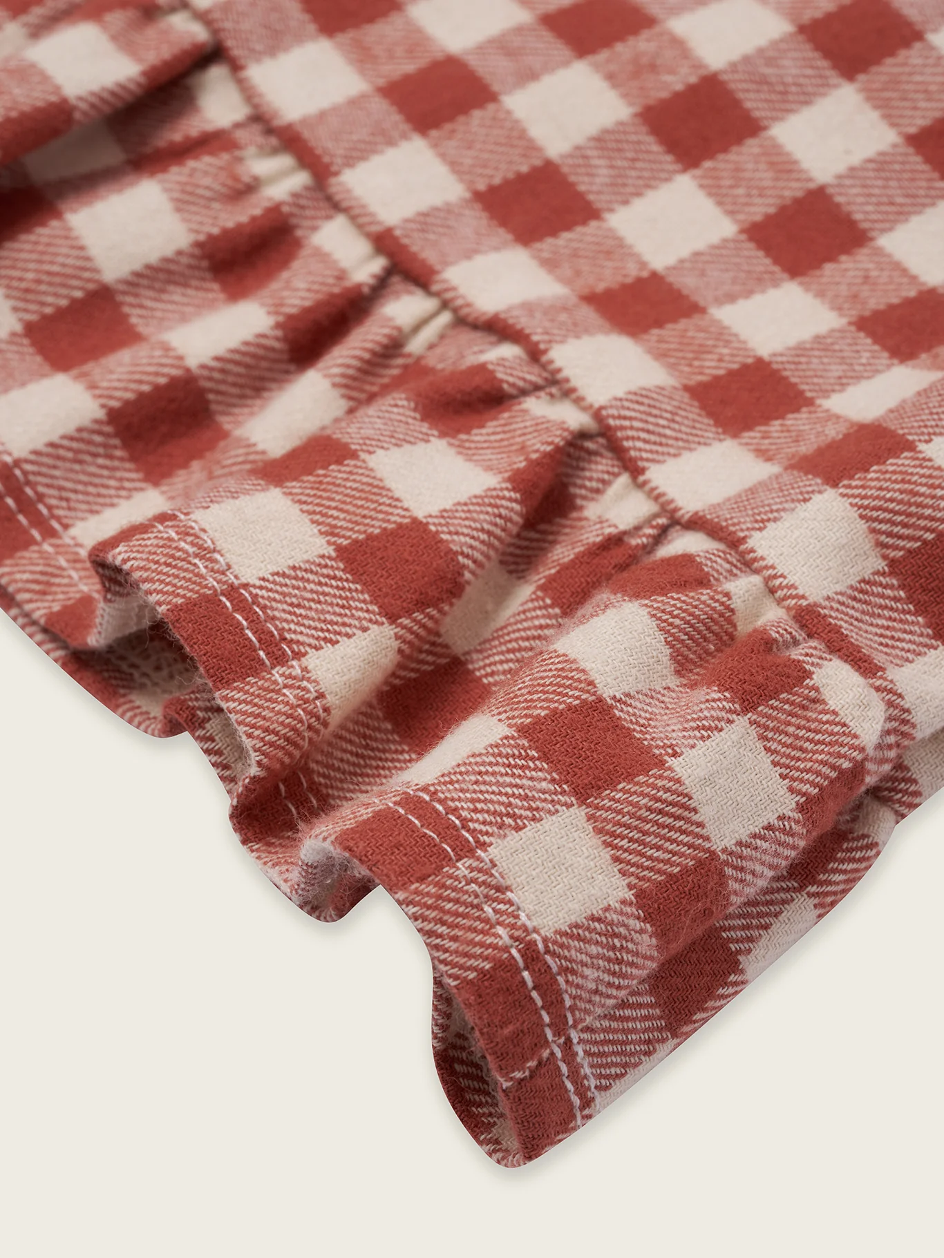 Paprika Gingham Frill Culottes - Image 3