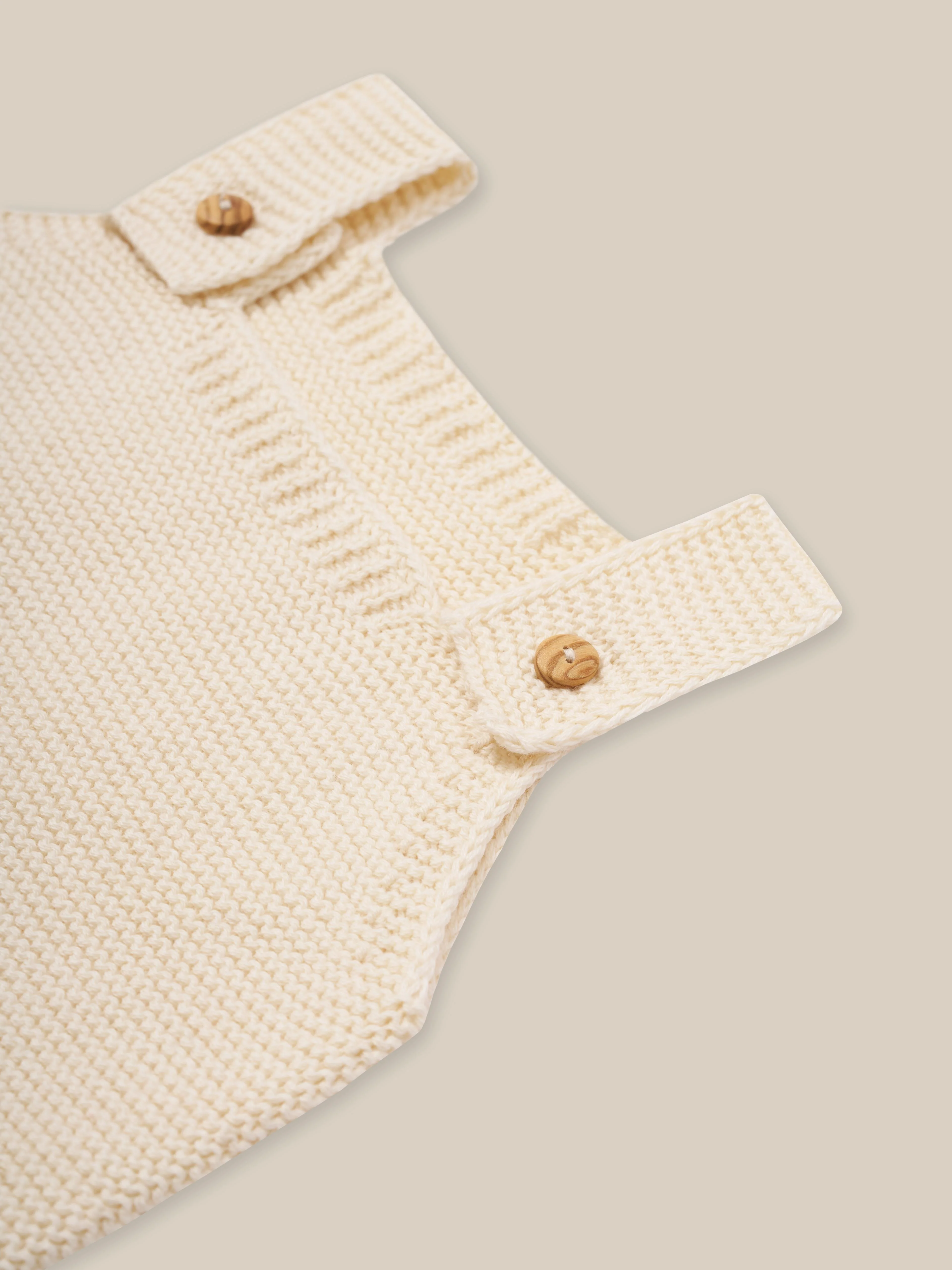 Undyed Cotton Knitted Salopette - Image 3